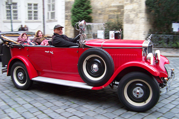 Vintage car ride